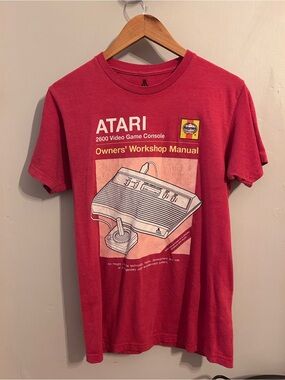 Atari Red Short Sleeve Graphic Tee - Retro Console Design